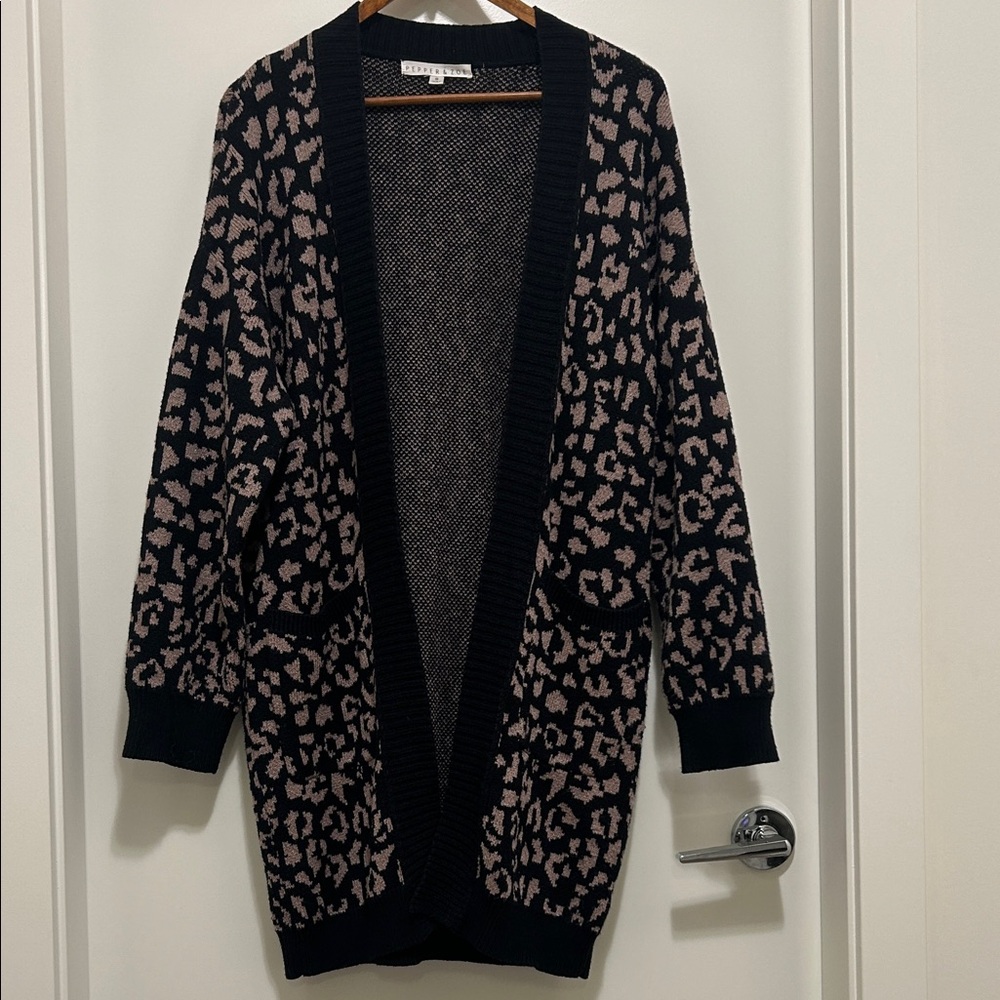 Pepper & Zoe Animal Print Cardigan